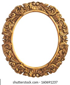 Antique gilded Frame Isolated with Clipping Path  - Shutterstock ID 160691237
