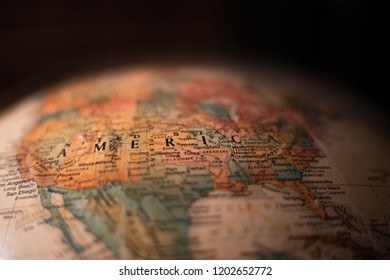 An antique globe map