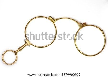 antique gold lorgnette monocle old