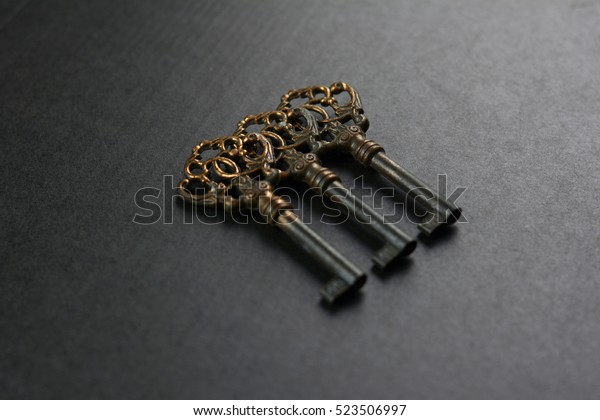 Antique Golden Door Key Isolated On Stock Photo Edit Now 523506997