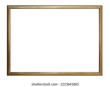 antique golden frame isolated on white background with copy Space - Shutterstock ID 1213641865