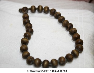 Antique  Holy Basil Wood Beads, Tulsi Mala, Bracelet For Meditation In India- August 2019