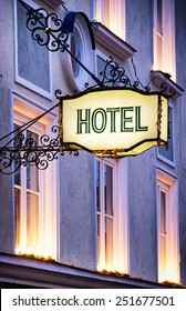 Antique Hotel Sign In Germany