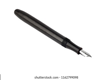 Antique Ink Pen, Isolated On White Background