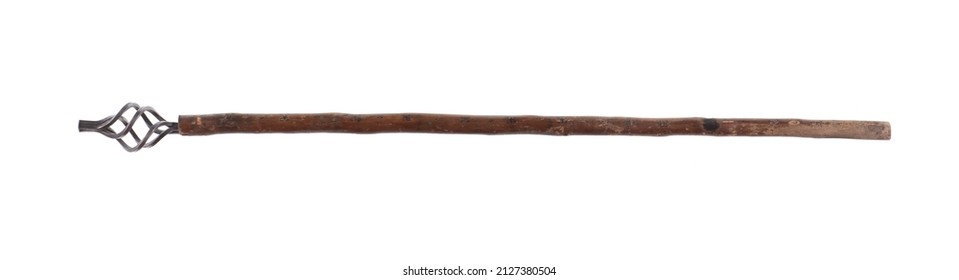 Antique Magic Wand Isolated On White Background