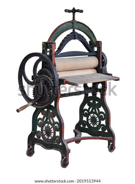 Antique Mangle 1880 Century Vintage Laundry Stock Photo 2019513944 ...