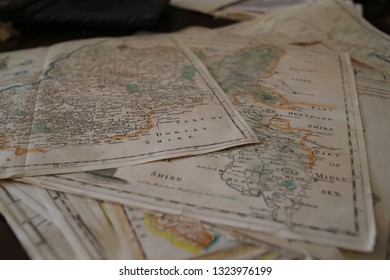 antique map display 