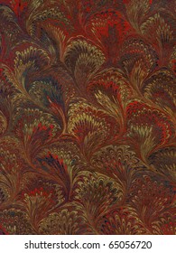 Antique Marbled Paper Background