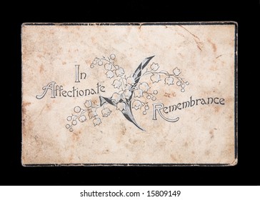 An Antique In Memoriam Card Printed With In Affectionate Remembrance