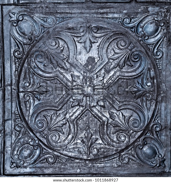 Antique Metal Ceiling Tile Ornate Design Stock Photo Edit Now