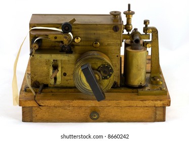 Antique Morse Code Inker As Used By Marconi To Mark Or Record Morse Code Signals On Paper