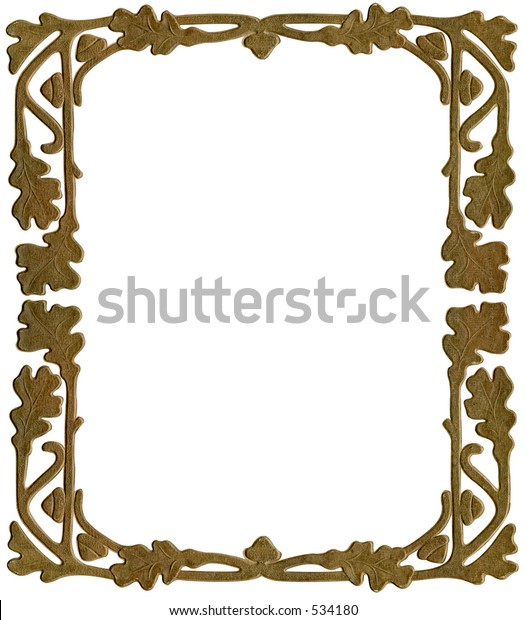 Antique Oak Leaf Acorn Frame Work Stock Photo (Edit Now) 534180