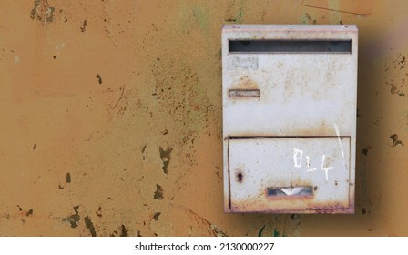 Antique Old Letter Box On The Wall