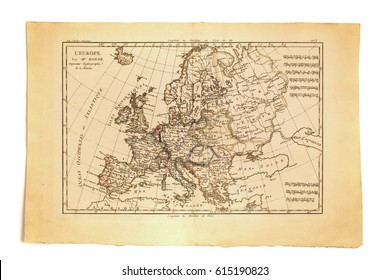 Antique Old Map Europe