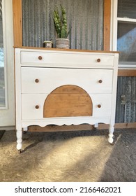 Antique Old White Dresser Home Furniture