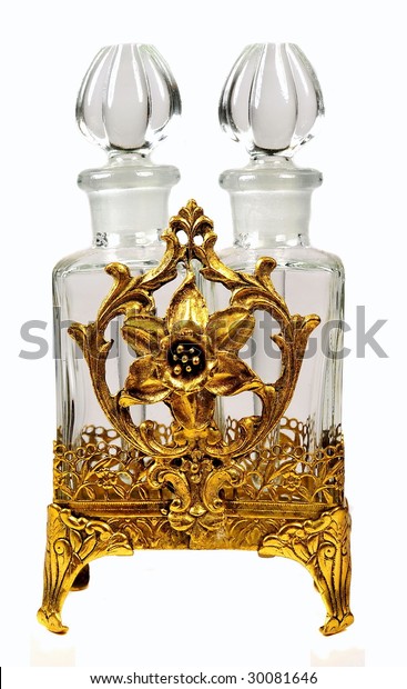 antique gold perfume bottles