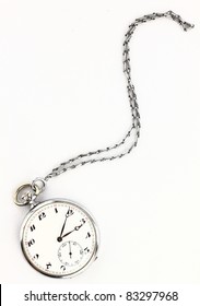 Antique Pocket Clock With Chain