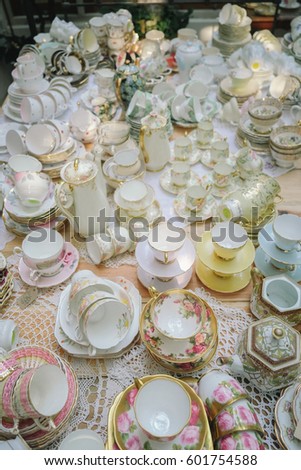 Similar – Crockery at the flea market