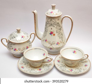 Antique Porcelain Tea And Coffee Set 