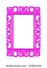 Antique Purple Frame Isolated On White Stock Photo 153441764 | Shutterstock