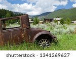 Antique rustic car in Elkhorn, Montana ghost town, USA