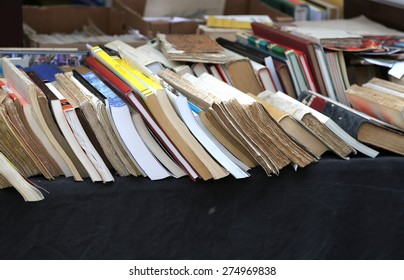 Antique Shop: Long Line Of Antique Very Rare Books For Sale