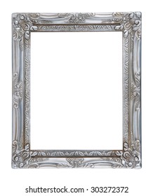 Antique Silver Frame Isolated On White Stock Photo 303272372 | Shutterstock