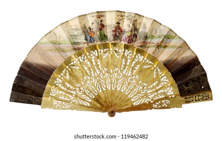 Antique Spanish Fan Isolated