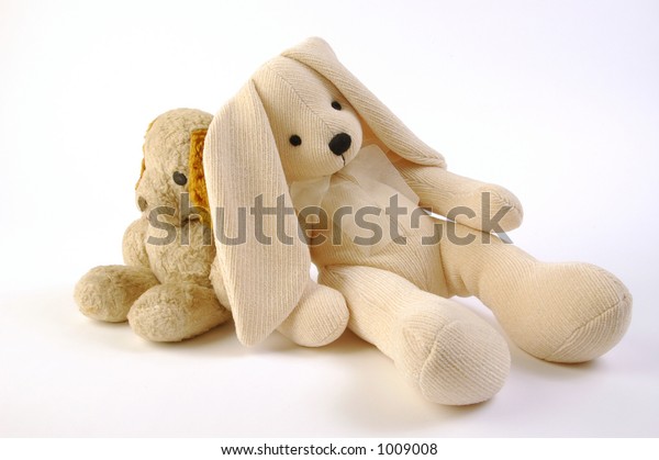 antique stuffed dog