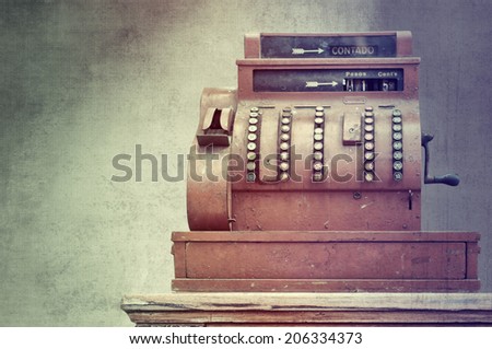 Antique style cash register 