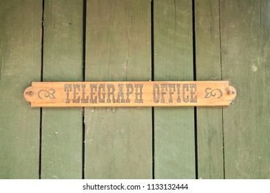 Antique Telegraph Office Sign