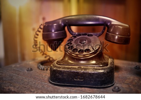 antique telephone in vintage style