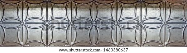 Antique Tin Ceiling Tiles Flower Decor Stock Photo Edit Now