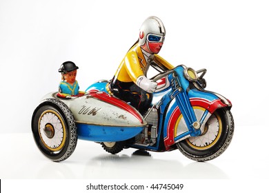 Antique Tin Toy Motorbike Racer