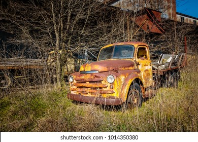 Antique Truck At The Coupland Feed Mill