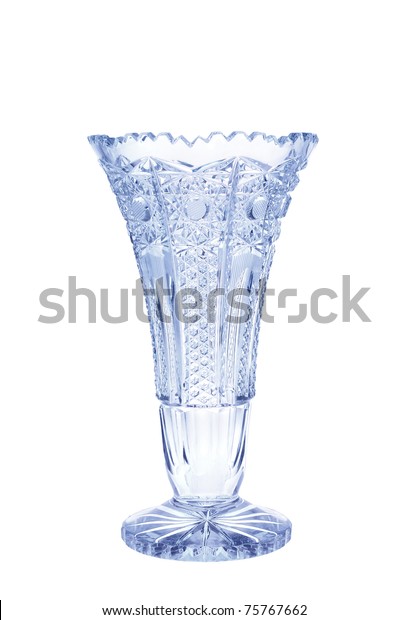 Antique Vase Cut Glass Isolated On Stock Photo Edit Now 75767662