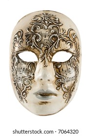 Antique Venetian Mask Isolated On White