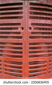 Antique Vintage Red Tractor Grill From 1940s