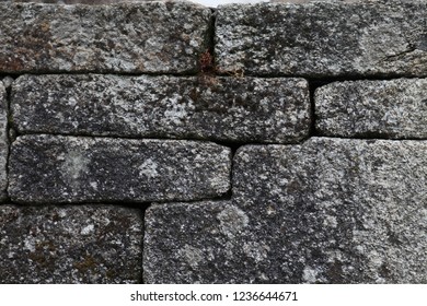 Antique Wall Of Granite Blocks Fitting Together Perfectly Having Been Carved