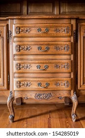 Antique Wood Carved Chest Of Drawers