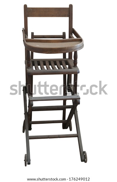 white wooden high chair