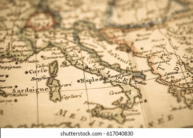 Antique World Map Italy