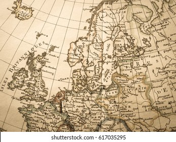 Antique World Map Northern Europe