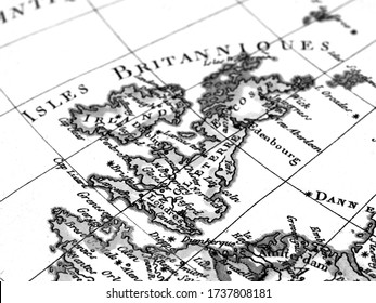 Antique World Map, United Kingdom