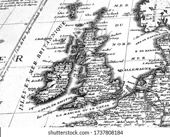 Antique World Map, United Kingdom