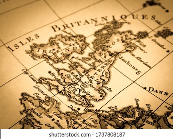 Antique World Map, United Kingdom