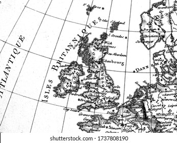 Antique World Map, United Kingdom