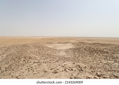 Antiquities Of Uruk In Iraqi City Of Muthanna Old Building 7000 Years Ago With Blue Sky