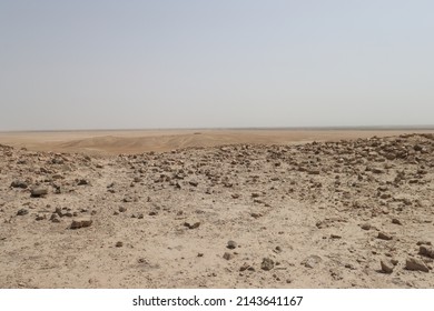 Antiquities Of Uruk In Iraqi City Of Muthanna Old Building 7000 Years Ago With Blue Sky