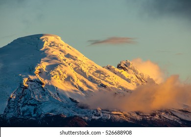 Antisana Volcano At Sunset